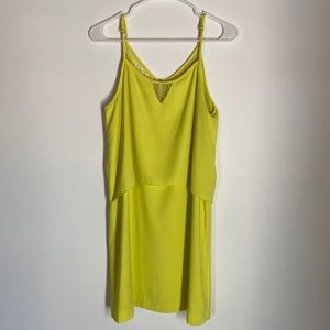 BarIII Neon yellow/green sleeveless dress